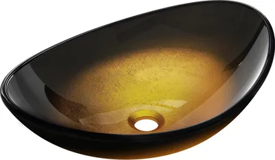 Produktbild von Mexen Sonia Gläsernes Aufsatzwaschbecken 54 x 37 cm, dunkelgold - 24145451