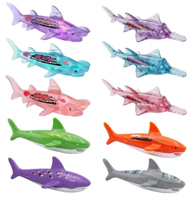Produktbild von Unterwasser-Tauchspielzeug – Set mit 10 bunten Haifisch-Spielzeugen