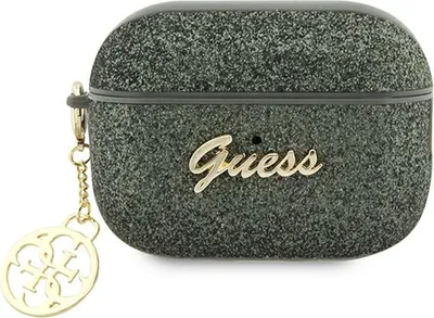Immagine prodotto di Guess Guap2Glgsha Airpods Pro 2 (2022/2023) Cover Zielony/Kaki Glitter Flake 4G Charm