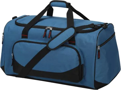 Obrázek produktu pro Sportovní taška o objemu 55 litrů, modrá, rozměry 61x32x32 cm, s 5 přihrádkami, vhodná pro sport i cestování