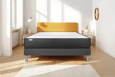 Productafbeelding van Matrasset VITALPOWER, 130 x 200 cm, bedframe set, grijs