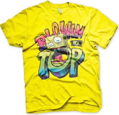 Produktbild von SpongeBob Blowin My Top T-Shirt - X-Large - Yellow