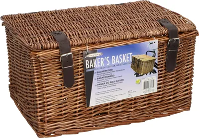Produktbild von Edco Fahrradkorb Bäckerkorb braun Weide 45x30x25cm Frontträger
