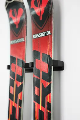 Produktbild von Ski Wandhalterung Grau 2 Stück vertikale Skihalterung Wandmontage platzsparend