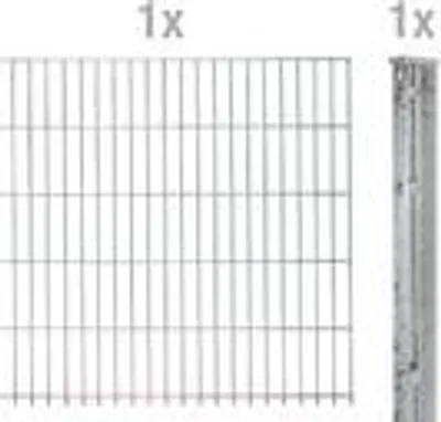 Obrázek produktu pro Alberts 645649 Doppelstabmattenzaun als Zaun-Komplettset, anthrazit, Höhe 103 cm, Länge 2,5 m