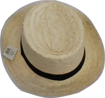 Strohhut Gärtner Natur KW 58 cm Sommerhut für Erwachsene Kostüm-Zubehör Fasching Karneval