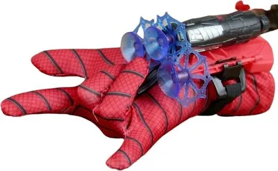 Produktbild von Spiderman-Handschuhe für Kinder von DEPOX®, mit drei Saugnäpfen, rot, universelle Größe