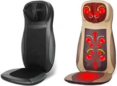 Produktbild von Massagesitzauflage Shiatsu Massage Auflage Massagesessel Massagematte Rückenmassagegerät Mit Wärme- Und Vibrationsfunktion für Büro Zuhause Schwarz
