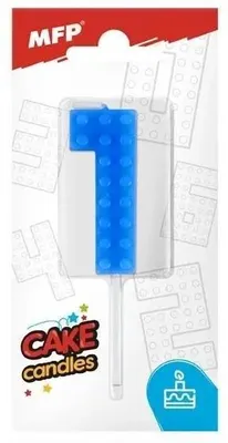 Produktbild von Świeczka klocki cyfra 1 niebieska - MFP