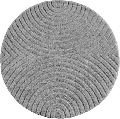 Zdjęcie produktu dla Ayyildiz | Nowoczesny dywan okrągły 3D Art – 80 cm x 80 cm – szary – elegancki geometryczny wzór