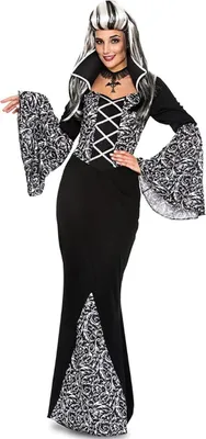 Vampir Kostüm Samantha für Damen Gr.38-42 Halloween Gothic Karneval Fasching Mottoparty Paarkostüm