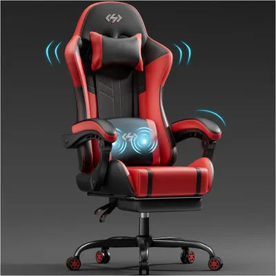 Immagine prodotto di Sedia da gaming – Sedia per videogiochi – Sedia da gioco – Sedia regolabile – Nera e rossa