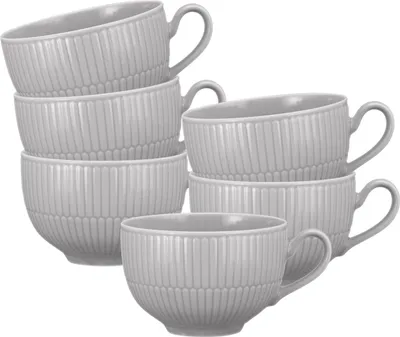 Produktbild von Seltmann Weiden Amina silbergrau  Milchkaffeebertasse 0,35 l 6er Set