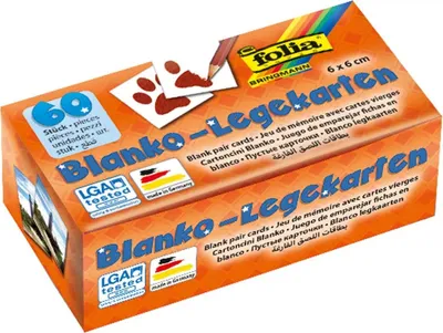 Produktbild von folia Blanko-Memory-Karten 60 x 60 mm weiß 60 Karten