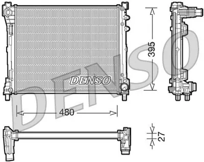 Produktbild von DENSO DRM13014 Kühler Wasserkühler Motorkühler für LANCIA Ypsilon (312)
