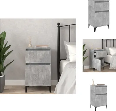 Zdjęcie produktu dla vidaXL Szafka nocna betonowa szara 40x35x70 cm - Szafki nocne