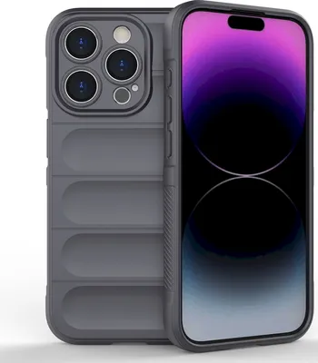 Produktbild von Mobigear Bumpy iPhone 15 Pro Hülle Flexibles TPU Backcover - Charcoal