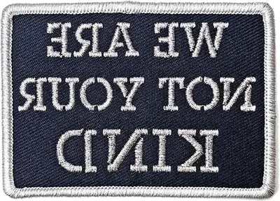 Productafbeelding van Band Patch - Stof Patch - Kleding Versieren - Geweven Geborduurd - 100mm x 100mm - Zwart