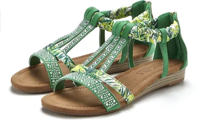 Produktbild von LASCANA Sandale Sommerschuh, Sandalette, offener Schuh, grün Größe 37