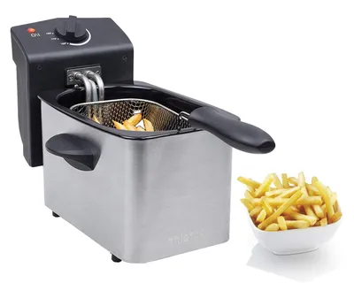 Produktbild von Tristar Edelstahl Fritteuse - mit 2 Liter Fassungsvermögen, Kaltzonefunktion und einstellbarem Thermostat bis 190°C, FR-6919, Silber