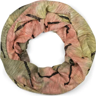 Produktbild von styleBREAKER Uni Loop Schal mit Batik Verlauf Muster und Rissen im Destroyed Look, Schlauchschal, Tuch 01017126