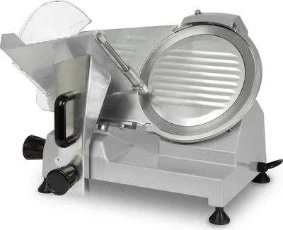 Produktbild von VERTES Gastro Aufschnittmaschine Schneidemaschine, Elektrisch mit 150W, Messer mit 250mm Durchmesser, Schnittstärke 0 bis 12mm
