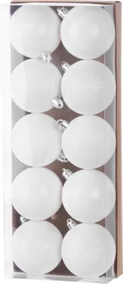 Produktbild von MAGICHOME WEIHNACHTSKUGELN, 10 St., weiß, 6 cm