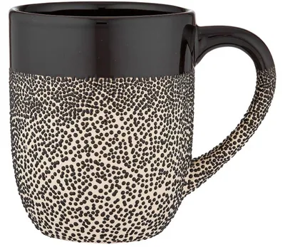 Produktbild von ladelle CAFE Becher mit Henkel strukturiert schwarz 0,3 l
