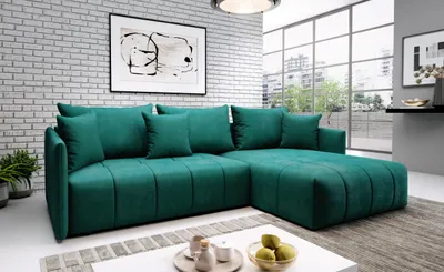 Obrázek produktu pro Elegantní rohová sedačka ALBERTINA - zelená