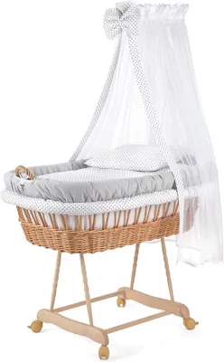Obrázek produktu pro Sada kočárků s příslušenstvím, velikost XXL, vozík na převoz věcí, kompletní sada, k dispozici 9 modelů, barva: šedá/šedé puntíky