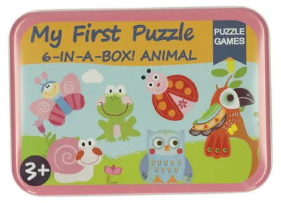 Zdjęcie produktu dla Moje pierwsze 6 puzzli w puszce – Zwierzęta