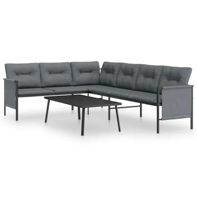 Produktbild von vidaXL 2-tlg. Garten-Lounge-Set Anthrazit Stahl