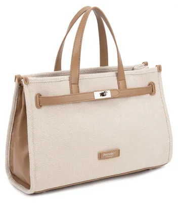 Obrázek produktu pro Diana & Co Firenze Kabelka do Ruky Bordeaux Polyester Polyurethan UNICA 37x23x14 cm COFFEE
