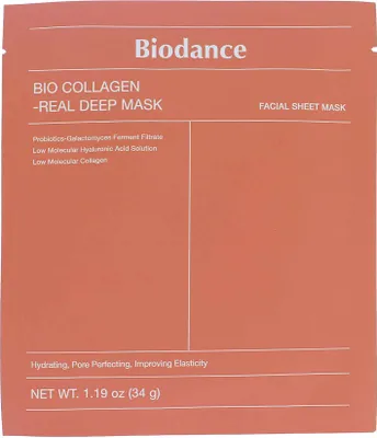 The image shows the front packaging of a facial sheet mask.