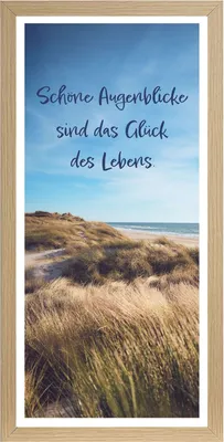 Produktbild von Wandbild - Braun - Blau - Grün - 23 x 49 cm - Schöne Augenblicke sind...