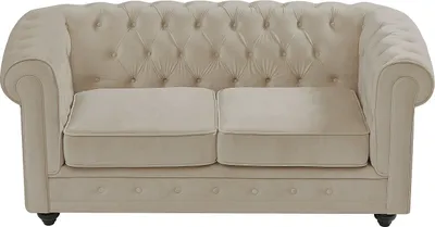 Produktbild von Sofa 2-Sitzer - Samt - Beige - CHESTERFIELD