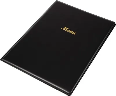 Zdjęcie produktu dla Menu Olympia PVC czarny A4