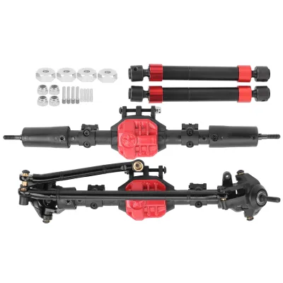 Image de Essieu avant et arrière avec 2 arbres de transmission pour SCX10 I/SCX10 II 1/10 RC Car