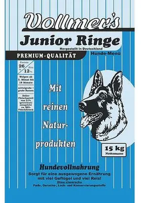 Produktbild von Hundefutter trocken, Vollmers Junior Ringe 15 kg