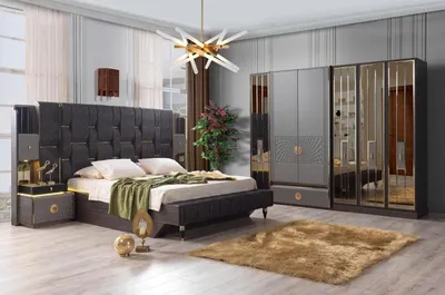 Immagine prodotto di Camera dei genitori Set da letto completo armadio letto comodino 4 pezzi