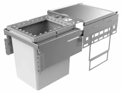 Produktbild von Naber, Cox® Base 39 450-1. Abfallsammler, hellgrau, Höhe 460 mm - Mülleimer