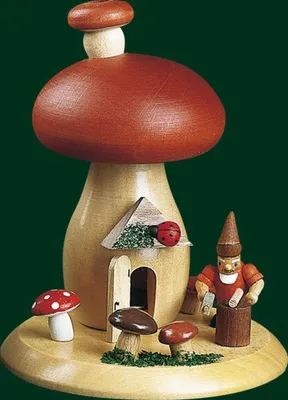 Obrázek produktu pro Kouřící figurka Kouřící houba s trpaslíkem Výška= 13cm NOVINKA