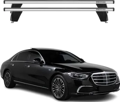Image de Menabo Barres de toit transversales pour Mercedes Classe S W223 2020-25 Alu Gris