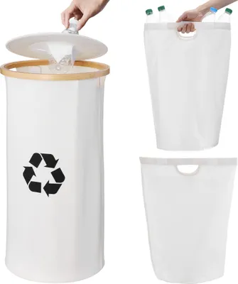Produktbild von Navaris Pfandflaschen Sammelbehälter - Einzigartige Farbe & leichtes Aufstellen - Pfandbehälter - Flaschensammler Leergut - Leergut Sammelbehälter -