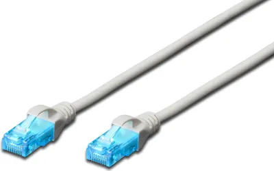 Produktbild von DIGITUS Patchkabel RJ45 U/UTP Cat5e 3.00m weiß Hebelschutz Polybeutel
