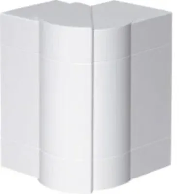 Produktbild von Hager Einstellbares Außeneck für Brüstungskanäle 68x130mm mit 80mm Oberteil, halogenfrei, verkehrsweiß, 1 Stk.