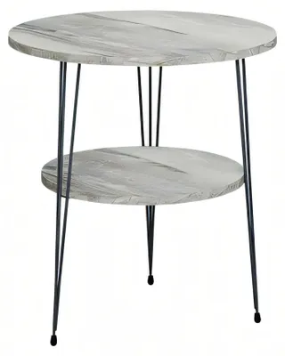 Immagine prodotto di Tavolino in metallo grigio in stile moderno ed elegante