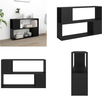 Obrázek produktu pro vidaXL Regál na knihy černý 100x24x63 cm Materiál na bázi dřeva - Regál na knihy - Regály na knihy - Regály na knihy