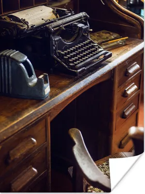 Produktbild von MuchoWow® Poster Schreibmaschine - Vintage - Antike 120x160 cm - Wandbilder