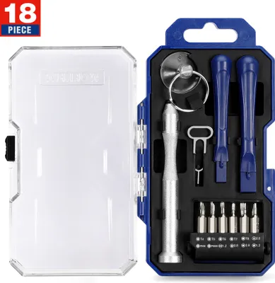 Produktbild von WORKPRO 18-teiliges iPhone-Reparatur-Set, Präzise Schraubendreher-Bits mit Aufbewahrung, für Smartphones